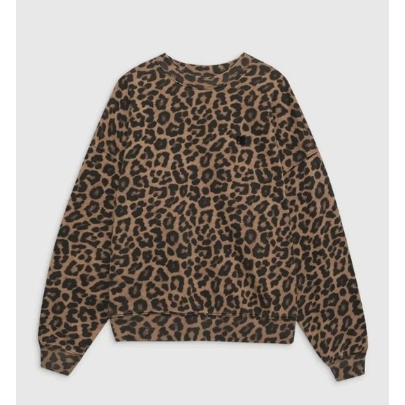 Anine Bing Tops - Anine Bing Miles Leopard Sweatshirt Medium
